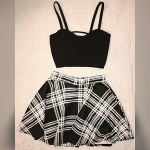 Plaid skater skirt